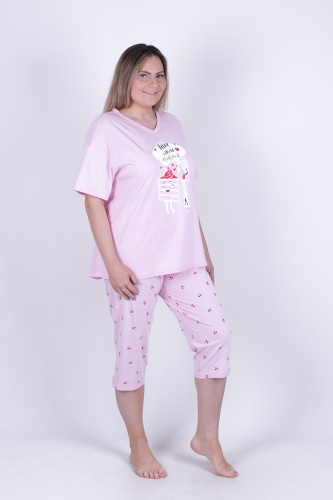 Пижама жен.(фуфайка+брюки пиж.укор.) В208125 СВИТАНОК трикотаж оптом