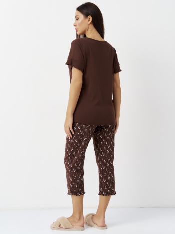 Пижама жен.(футболка,брюки пиж.укор.) В251189 В251189 СВIТАНАК трикотаж оптом