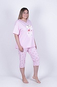 Пижама жен.(фуфайка+брюки пиж.укор.) В208125