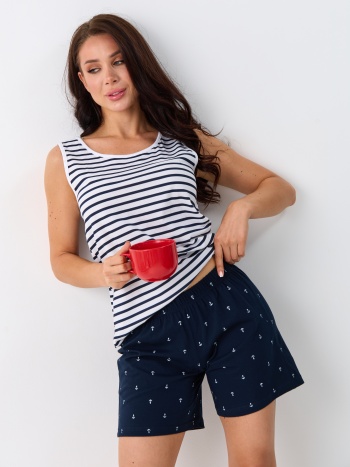 Пижама жен.(майка+брюки пиж.укор.) В201051 В201051 СВIТАНАК трикотаж оптом