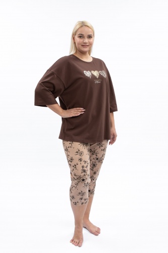 Комплект жен.(футболка,капри) В201045 СВIТАНАК трикотаж оптом