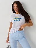 Пижама жен.(футболка,брюки пижам.) В201188