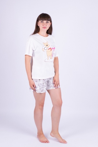 Пижама жен.(фуфайка+брюки пиж.укор.) Д206359 Д206359 СВIТАНАК трикотаж оптом