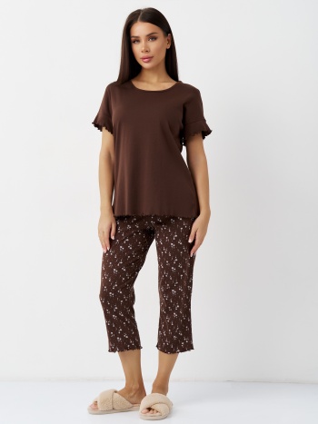 Пижама жен.(футболка,брюки пиж.укор.) В251189 В251189 СВIТАНАК трикотаж оптом