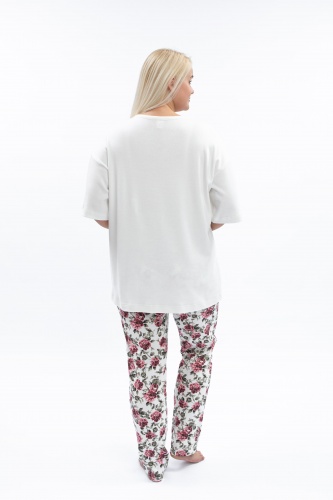 Пижама жен.(футболка,брюки пижам.) В219376 В219376 СВIТАНАК трикотаж оптом